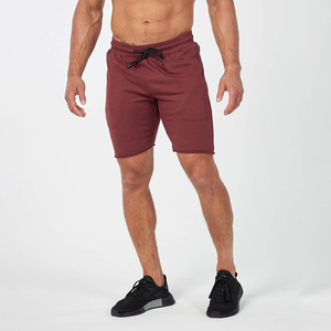 Pantalones cortos de entrenamiento con logotipo personalizado para hombre con dos bolsillos Nuevo estilo de algodón orgánico de lana Pantalones cortos de cáñamo sólido de tela para hombres - Product Image 4