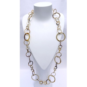 สร้อยคอโซ่ฮอร์นธรรมชาติโทนสีเอิร์ธโทนสำหรับผู้หญิงเครื่องประดับแบบโซ่รูปเขาควายแท้เครื่องประดับแฟชั่น - Product Image 4