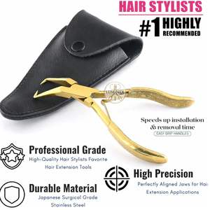 Herramientas para Extensiones de Cabello, Pinza para Remover Cuentas Microlink, Abridor de Cuentas Micro Ring, 5.5 Pulgadas, Acero Inoxidable, Ligero, Plateado Pulido - Product Image 4