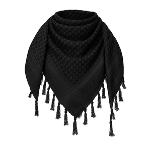 Shemagh / Keffieh Arabe Noir Et Bordeaux Avec Franges - Écharpe Homme NEUVE