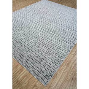 Zuri Hand Knotted Wool <b>Rugs</b> Grey Black Striped <b>Boho</b> Style Rectangle AKWL-1123 for Home Living Room Hallway Abstract Room Carpet - Product Image 2