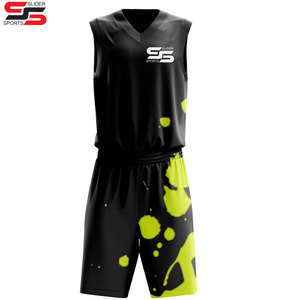 Conjunto de uniforme de baloncesto para hombre, ropa de entrenamiento de competición de equipo de estilo americano, camiseta personalizable de partido de grupo de estudiantes de verano - Product Image 1