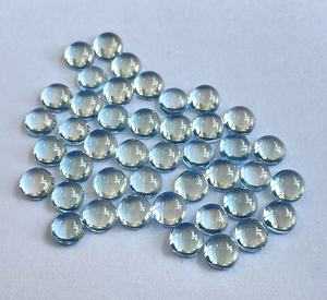 ฟ้าธรรมชาติบุษราคัม3,4,5,6,7,8,9,10,มม. กลม Cabochon-หลวมฟ้าบุษราคัมรอบ - Product Image 4