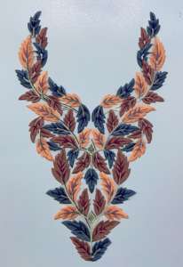 Col brodé étincelant avec séquence brillante en filet pour robes indiennes Blouses Sarees Kurtis - Product Image 5