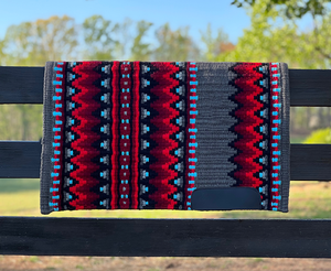 Western Show Horse Saddle Blanket Diseño de Nueva Zelanda Manta de sillín de lana hecha a mano Top Wool Saddle Pad Size - Product Image 2