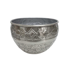 Nouveau design de jardinière ronde en métal grande taille argent antique ensemble de 3 pots de jardinière utilisés pour la décoration de balcon et de jardin - Product Image 5