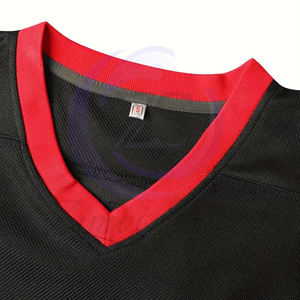 Vente en gros Grande taille en couleur noire Nouvelle tendance à forte demande Meilleure vente de chemises et hauts de hockey sur glace en polyester 100% pour adultes - Product Image 6