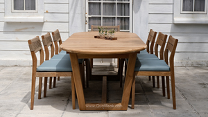 La Cana Oval Solid Teak <b>Foldable</b> 8 Seater Modern Outdoor <b>Dining</b> <b>Table</b> - Product Image 2