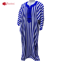 Gandoura marocaine traditionnelle rayée pour hommes, tissu lisse, Abaya Thobe, plusieurs couleurs, vente en gros, style Dubaï, robe Kaftan pour hommes