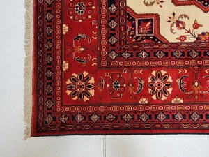 พรมปูพื้นขนสัตว์เทอร์เก้น (6 'x 9') ทำด้วยมือสำหรับห้องนั่งเล่น-พรมโอเรียนเต็ลสำหรับห้องนอน-พรม6x9 '-90 Kpsi - Product Image 2