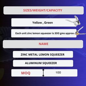 Toptan el manuel paslanmaz çelik renk Squeezers basın krom bitmiş narenciye turuncu için çinko alaşım limon sıkacağı