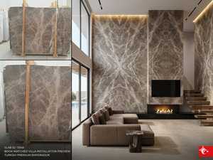 แผ่นหินอ่อน Cem Marble CEM-SLB-39 รุ่น Dark Emperador หนา 2 ซม. ขัดเงา หินธรรมชาติ ดีไซน์ร่วมสมัย แผ่นใหญ่สำหรับปูพื้นโรงแรม - Product Image 4