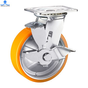 6 Zoll 8 Zoll Schwenk ausrüstung Stahl kern PU Schlag festes Nylon Hochleistungs-Lenkrad last 500kg - Product Image 1