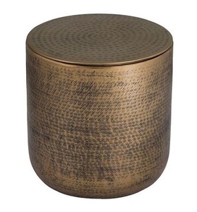 Table basse en métal à finition antique en laiton de style moderne pour salon Table centrale au design martelé Matériau de haute qualité - Product Image 4