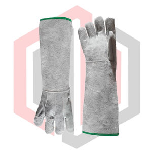 ถุงมือหนังกลับสำหรับงานเชื่อมแบบ MIG MAG TIG แบบใช้ไฟฟ้า แบบใช้เชือก สำหรับปิ้งย่าง บาร์บีคิว เตาผิง ทนทานต่อการฉีกขาด ทนความร้อน ป้องกันไฟฟ้าสถิต น้ำหนัก 11 ออนซ์ แบบถัก - Product Image 4