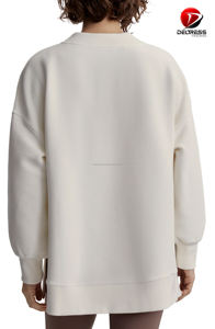 Derniers sweatshirts élégants à col rond pour femmes respirants surdimensionnés couleurs personnalisables et logo antibactérien en gros - Product Image 6