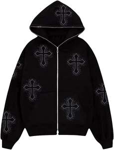 Sudadera con Capucha Completa Personalizada con Logotipo Propio para Hombre, de Alta Calidad, Impermeable, Cortavientos, 100% Algodón - Product Image 5