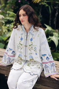 2025 colección de verano púrpura bordado puro césped algodón recto Salwar Kameez indio pakistaní mujeres musulmanas vestido sólido - Product Image 3