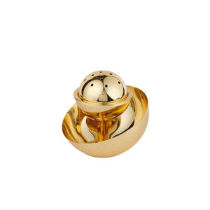 Brûleur d'encens créatif en métal de conception unique de couleur d'or Moyen-Orient Design arabe Brûleur d'encens de bureau Brûleur d'aromathérapie - Product Image 1