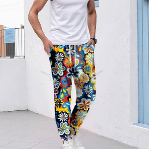 Pantalones Deportivos con Estampado Gráfico en Toda la Superficie, Tela Suave, Hechos a Medida, Estilo Urbano, para Hombre - Product Image 2