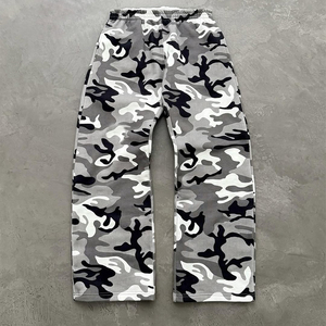 Sudadera con capucha y jersey de poliéster/algodón de peso pesado personalizada, chándal con estampado de camuflaje para hombre - Product Image 3