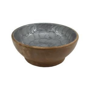 Bol de service rond en bois de manguier écologique Vaisselle faite à la main pour la maison et les hôtels pour la nourriture et les collations Finition naturelle - Product Image 4