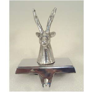 Reindeer Head Silver Metal <b>Stocking</b> <b>Holder</b> For Christmas Table Top Decorative - Product Image 1