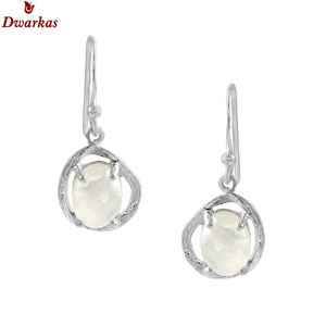 Pendiente colgante de gota con textura de piedras preciosas de lapislázuli natural de Plata de Ley 925 de diseño único de moda para damas y niñas - Product Image 5