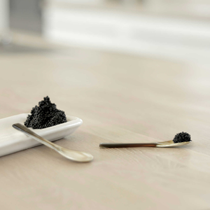 Cuillères et fourchettes à caviar de luxe polies, cuillère artisanale naturelle en corne de buffle - Product Image 3