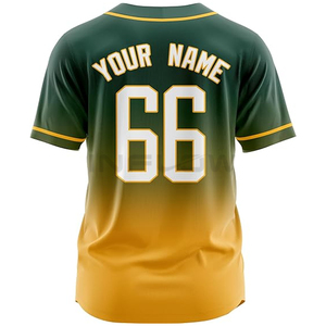 Chemise de Baseball Design Original Digital Printed Mesh Polyester V-Neck T Shirt Cousu Logo Personnalisé Nom Hommes Baseball Jersey - Product Image 2