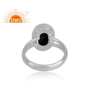 แหวนทองแดงหอยนางรมแร่เทอร์ควอยซ์แหวนวางซ้อนกันได้สีเงินสเตอร์ลิง - Product Image 4