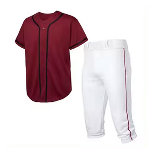 Uniforme de baseball sublimé du Pakistan haute qualité vente en gros respirant jeunes hommes adultes col rond boutonné personnalisé - Product Image 2