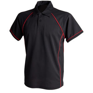 Botón de tela de malla de algodón Piqué de alta calidad para hombre, 180g, para polos, logotipo bordado transpirable, lona de manga corta sólida - Product Image 2