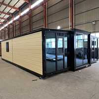 Maison conteneur extensible de 30 pieds à double aile, chambre d'hôtel préfabriquée, cabine modulaire pour hôtels, complexes hôteliers et motels