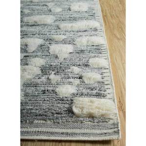 Zuri <b>Boho</b> Style Grey & Black Hand Knotted Wool & Viscose <b>Rug</b> AKWV-1001 for Bedroom Living Room Abstract Pattern for Hallway Use - Product Image 4