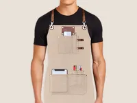 Bavoir chef personnalisé logo coton pour le restaurant toile cirée toile cirée tablier en toile pour femmes avec logo personnalisé