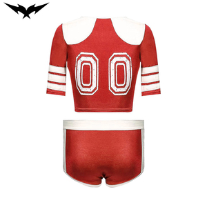 Uniforme de pom-pom girl 2025 nouveautés Uniformes de pom-pom girl avec strass, logo personnalisé par sublimation, broderie à bas quantité minimale de commande - Product Image 6