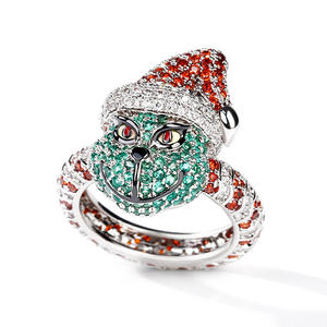 Bague de mode en argent sterling inspirée du monstre de Noël Jeulia - Product Image 2