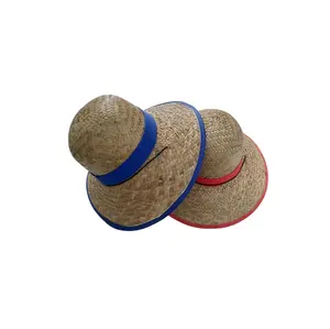 Sıcak eğilim batı kovboy hasır şapka ile özel logo etiketi ambalaj geniş kenarlı hasır şapka parti düğün hasır hatıra hediye