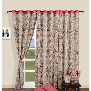 Trendy Durable Floral Printed Pattern Blackout Pure Color Matte High Quality Jacquard Sustainable <b>Window</b> Door Top Quality Drapes - Product Image 3