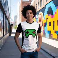 T-shirts imprimés sur le devant, tricotés 100% coton, respirants, anti-boulochage, anti-plis, col rond, coupe classique, décontractés pour hommes et femmes