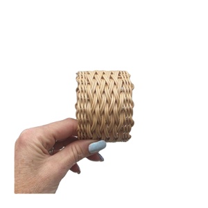 Anillo de servilletas de caña Natural para boda, anillo de Color Natural para decoración de mesa y accesorios a bajo precio, nuevo diseño - Product Image 1