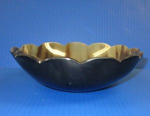 Bol ovale sculpté en corne de buffle, finition brute, étanche, toutes tailles disponibles, Noël, Nouvel An, Fête des Mères, artisanat - Product Image 1