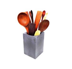 Ensemble d'ustensiles de cuisine artisanaux avec support, écologiques, compatibles lave-vaisselle, outils à salade, cuisine à domicile, fabriqué en Inde - Product Image 1