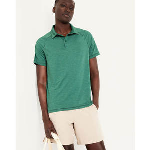 Polo de manga corta para hombre, Polo elástico ultra suave que absorbe la humedad, camisetas polo de rendimiento - Product Image 3