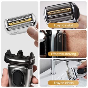 Cabezal de Repuesto para Afeitadora Eléctrica Triple y Doble, Cuchilla Impermeable IPX7 para Afeitadoras de Cara y Cuerpo, Lavable - Product Image 1