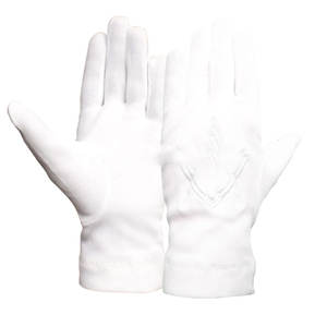 Guantes de algodón blanco masónico 2025 - Product Image 3