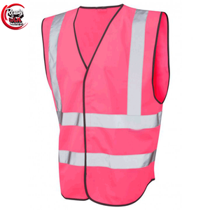 Chaleco de seguridad de poliéster transpirable de alta visibilidad personalizado cinta reflectante impermeable para ropa de construcción y seguridad - Product Image 3