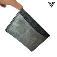 Dompet Kartu Kulit PU Anti-RFID Dua Warna Mewah Berkualitas Tinggi Multifungsi Stylish Tahan Lama Desain Tipis Terbuka
