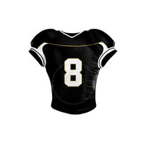 Ensembles d'uniformes de football américain pour hommes en marque privée, manches courtes, 100% polyester, logo personnalisé, haute qualité, grande taille, séchage rapide